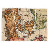 Antiek oude kaart geïnspireerd (10) groot cadeauzakje (Achterkant)