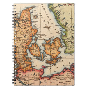 Antiek oude kaart geïnspireerd (10) notitieboek