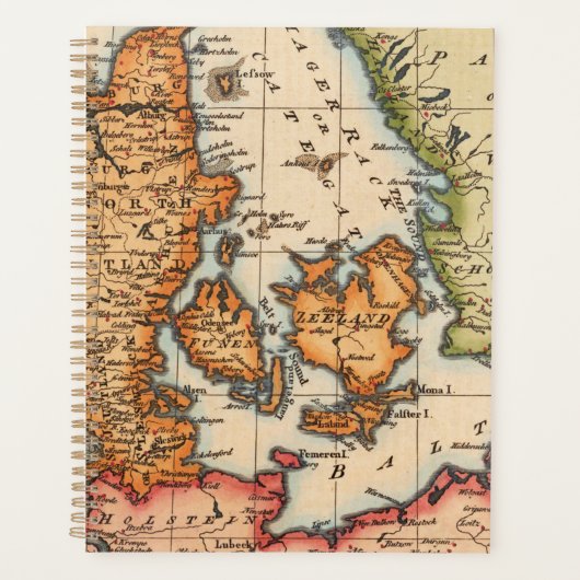 Antiek oude kaart geïnspireerd (10) planner (Voorkant)