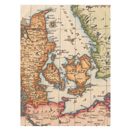 Antiek oude kaart geïnspireerd (10) tafelkleed (Voorkant)