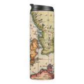 Antiek oude kaart geïnspireerd (10) thermosbeker (Geroteerd rechts)