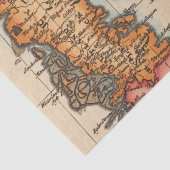 Antiek oude kaart geïnspireerd (10) tissuepapier (Detail)