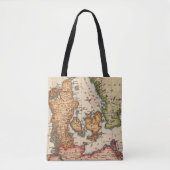 Antiek oude kaart geïnspireerd (10) tote bag (Voorkant)