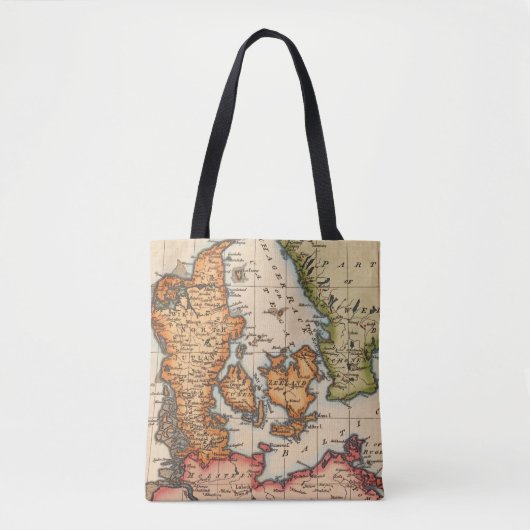 Antiek oude kaart geïnspireerd (10) tote bag (Voorkant)