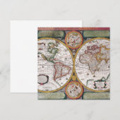 Antiek oude kaart geïnspireerd (12) (Voorkant / Achterkant)