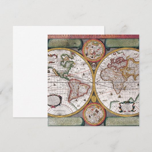 Antiek oude kaart geïnspireerd (12) (Voorkant / Achterkant)