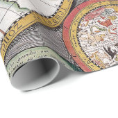 Antiek oude kaart geïnspireerd (12) cadeaupapier (Rol Hoek)