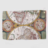 Antiek oude kaart geïnspireerd (12) golfhanddoek (Horizontaal)