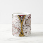 Antiek oude kaart geïnspireerd (12) koffiemok (Center)