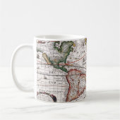 Antiek oude kaart geïnspireerd (12) koffiemok (Links)