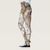 Antiek oude kaart geïnspireerd (12) leggings (Links)