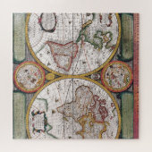 Antiek oude kaart geïnspireerd (12) legpuzzel (Horizontaal)