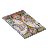 Antiek oude kaart geïnspireerd (12) notitieboek (Rechterzijde)