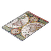 Antiek oude kaart geïnspireerd (12) notitieboek (Linkerzijde)