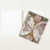 Antiek oude kaart geïnspireerd (12) planner (Display)
