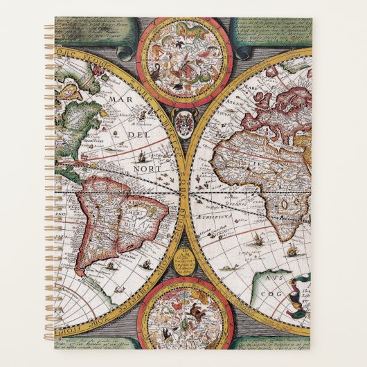Antiek oude kaart geïnspireerd (12) planner (Voorkant)