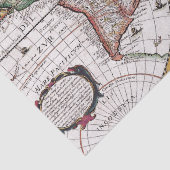 Antiek oude kaart geïnspireerd (12) tissuepapier (Detail)