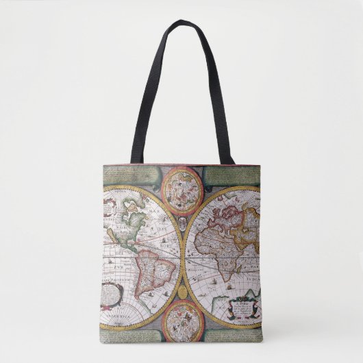 Antiek oude kaart geïnspireerd (12) tote bag (Voorkant)
