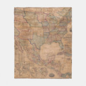 Antiek oude kaart geïnspireerd (13) fleece deken (Voorkant)
