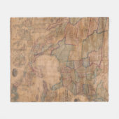 Antiek oude kaart geïnspireerd (13) fleece deken (Voorkant (Horizontaal))