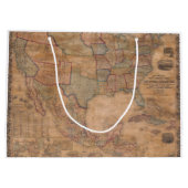 Antiek oude kaart geïnspireerd (13) groot cadeauzakje (Achterkant)