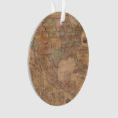 Antiek oude kaart geïnspireerd (13) ornament (voorkant)