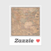 Antiek oude kaart geïnspireerd (13) sticker (Vel)