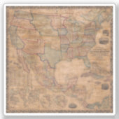 Antiek oude kaart geïnspireerd (13) sticker (Voorkant)