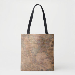 Antiek oude kaart geïnspireerd (13) tote bag