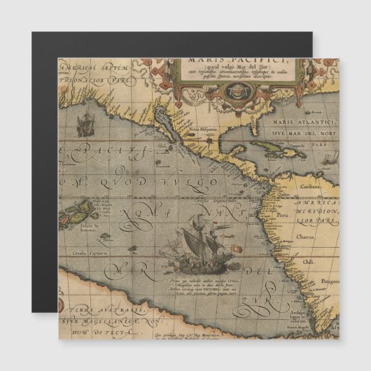 Antiek oude kaart geïnspireerd (14) Bagagelabel (Voorkant / Achterkant)