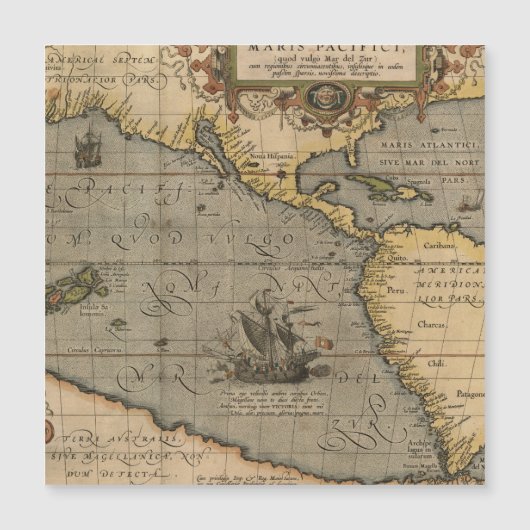 Antiek oude kaart geïnspireerd (14) Bagagelabel (Voorkant)