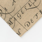 Antiek oude kaart geïnspireerd (14) Bagagelabel Fleece Deken (Hoek)