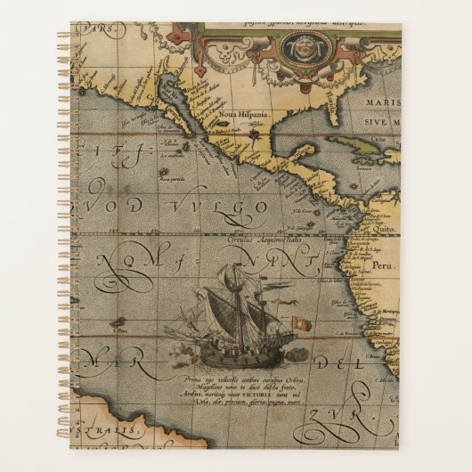 Antiek oude kaart geïnspireerd (14) Bagagelabel Planner (Voorkant)