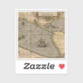 Antiek oude kaart geïnspireerd (14) Bagagelabel Sticker (Vel)