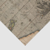 Antiek oude kaart geïnspireerd (14) Bagagelabel Tissuepapier (Detail)