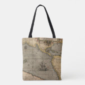 Antiek oude kaart geïnspireerd (14) Bagagelabel Tote Bag (Achterkant)