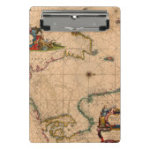 Antiek oude kaart geïnspireerd (1) mini klembord (Voorkant)