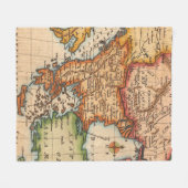 Antiek oude kaart geïnspireerd (2) fleece deken (Voorkant (Horizontaal))