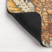 Antiek oude kaart geïnspireerd (2) muismat (Hoek)