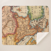 Antiek oude kaart geïnspireerd (2) sherpa deken (Voorkant (horizontaal))