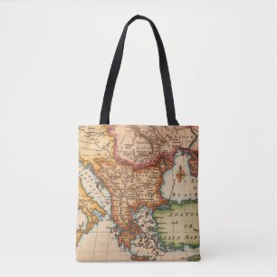 Antiek oude kaart geïnspireerd (2) tote bag