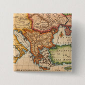 Antiek oude kaart geïnspireerd (2) vierkante button 5,1 cm (Voorkant)