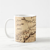 Antiek oude kaart geïnspireerd (3) koffiemok (Links)