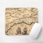 Antiek oude kaart geïnspireerd (3) muismat (Met muis)