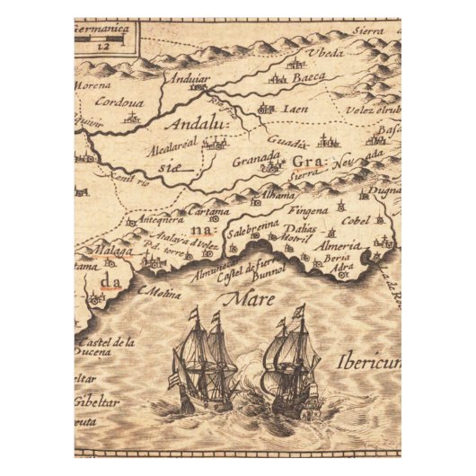 Antiek oude kaart geïnspireerd (3) tafelkleed (Voorkant)