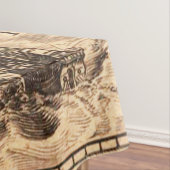 Antiek oude kaart geïnspireerd (3) tafelkleed (Voorbeeld)