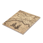 Antiek oude kaart geïnspireerd (3) tegeltje (Zijkant)