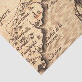 Antiek oude kaart geïnspireerd (3) tissuepapier (Detail)