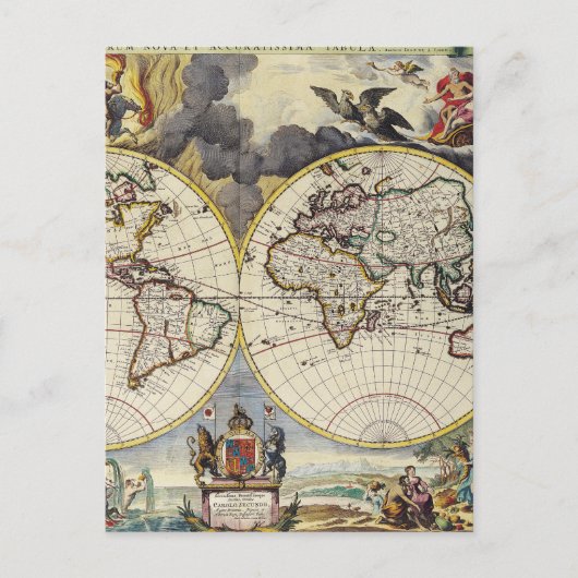 Antiek oude kaart geïnspireerd (4) (Voorkant)