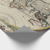 Antiek oude kaart geïnspireerd (4) cadeaupapier (Hoek)